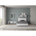 Letto una piazza e mezza 120x200 con contenitore e testiera alta Demas Saldi