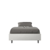 Letto matrimoniale francese contenitore 140x190 in similpelle bianco Azelia Vendita