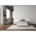 Letto matrimoniale francese contenitore 140x190 in similpelle bianco Azelia Offerta