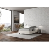 Letto matrimoniale francese contenitore 140x190 in similpelle bianco Azelia Saldi