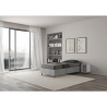 Letto singolo 80x190cm moderno senza rete grigio cemento Nuamo Saldi