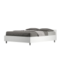 Letto matrimoniale francese contenitore 140x190 in legno bianco Nuamo Vendita