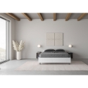 Letto matrimoniale francese contenitore 140x190 in legno bianco Nuamo Offerta