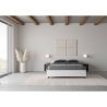 Letto matrimoniale francese contenitore 140x190 in legno bianco Nuamo Offerta