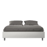Letto matrimoniale imbottito in similpelle bianco 160x190 Azelia Vendita