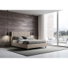 Letto matrimoniale con contenitore giroletto imbottito 160x210 Agueda Saldi