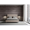 Letto matrimoniale con contenitore giroletto imbottito 160x210 Agueda Offerta