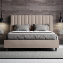 Letto matrimoniale con contenitore giroletto imbottito 160x210 Agueda Promozione