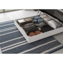 Letto matrimoniale senza rete 160x190 bianco con testiera alta New Egos Sconti