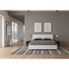 Letto matrimoniale 160x190 design moderno bianco con rete testiera Demas Saldi