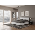 Letto matrimoniale 160x190 design moderno bianco con rete testiera Demas Offerta