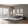Letto matrimoniale 160x190 design moderno bianco con rete testiera Demas Offerta