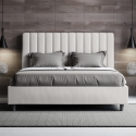 Letto matrimoniale imbottito similpelle senza rete 160x190 Agueda Vendita