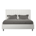 Letto matrimoniale imbottito similpelle senza rete 160x190 Agueda Sconti