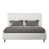 Letto matrimoniale imbottito similpelle senza rete 160x190 Agueda Sconti