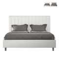 Letto matrimoniale imbottito similpelle senza rete 160x190 Agueda Promozione