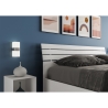 Letto matrimoniale 160x190cm in legno bianco con rete e testiera Ankel Saldi