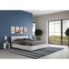 Letto matrimoniale 160x190cm in legno bianco con rete e testiera Ankel Offerta