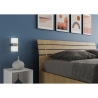 Letto matrimoniale 160x190 in legno senza rete testiera inclinata Ankel Saldi