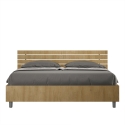 Letto matrimoniale 160x190 in legno senza rete testiera inclinata Ankel Vendita