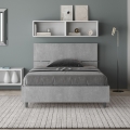 Letto una piazza e mezza 120x200cm contenitore testiera inclinata Demas Promozione