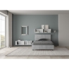 Letto una piazza e mezza 120x200cm contenitore testiera inclinata Demas Saldi
