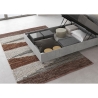 Letto una piazza e mezza 120x200cm contenitore testiera inclinata Demas Sconti