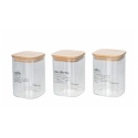 set 3 barattoli in vetro 10x14cm per caffè zucchero e sale Victionary Promozione