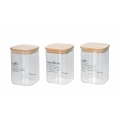 set 3 barattoli in vetro 10x14cm per caffè zucchero e sale Victionary Promozione