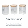 set 3 barattoli in vetro 10x14cm per caffè zucchero e sale Victionary Offerta