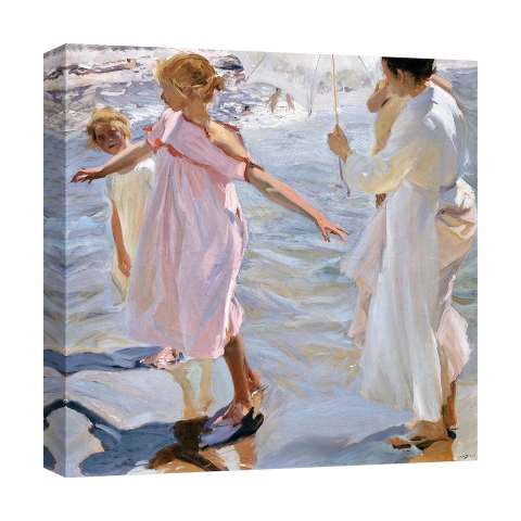 Stampa su tela canvas Time for a Bathe Valencia Joaquín Sorolla y Bastida Promozione