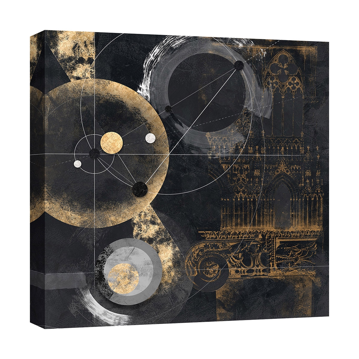 Quadro stampa su tela astratto nero e oro Proporzione Arturo Armenti Promozione Quadro stampa su tela astratto nero e oro Proporzione Arturo Armenti Promozione