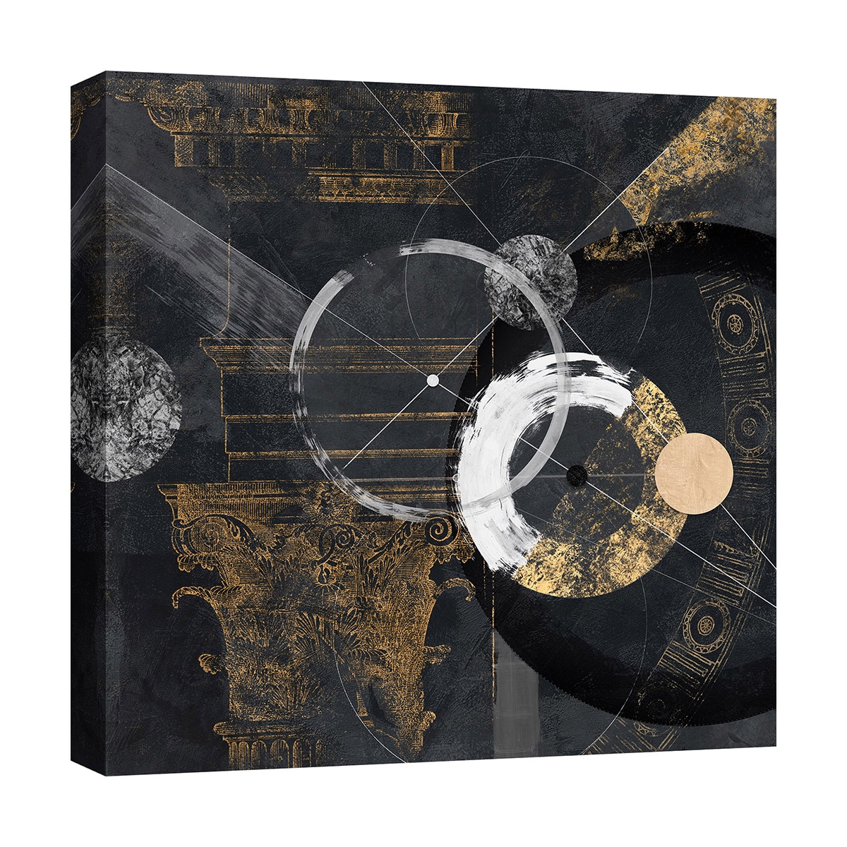 Stampa su tela quadro astratto in nero e oro Canone Arturo Armenti Promozione Stampa su tela quadro astratto in nero e oro Canone Arturo Armenti Promozione
