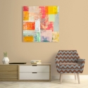 Quadro astratto colorato su tela canvas Estate lontana Italo Corrado Saldi