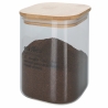Barattolo per caffè 10x10x14cm in vetro con coperchio bambù Victionary Sconti