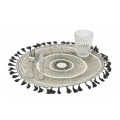 Set 6 tovagliette da tavola decorative design geometrico 38cm Black frange Promozione