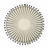 Set 6 tovagliette tonde da tavola con ponpon design geometrico 38cm Black Vendita