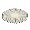 Set 6 tovagliette tonde da tavola con ponpon design geometrico 38cm Black Offerta
