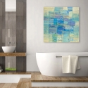 Quadro astratto stampa su tela moderno Monocromo Mare Lucas Saldi