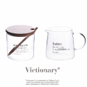 Set lattiera zuccheriera in vetro cucchiaio coperchio 320 ml Victionary Saldi
