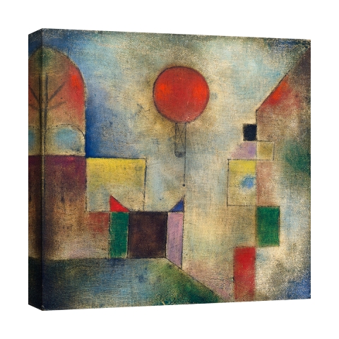 Quadro moderno astratto stampa su tela canvas Red Balloon Paul Klee Promozione
