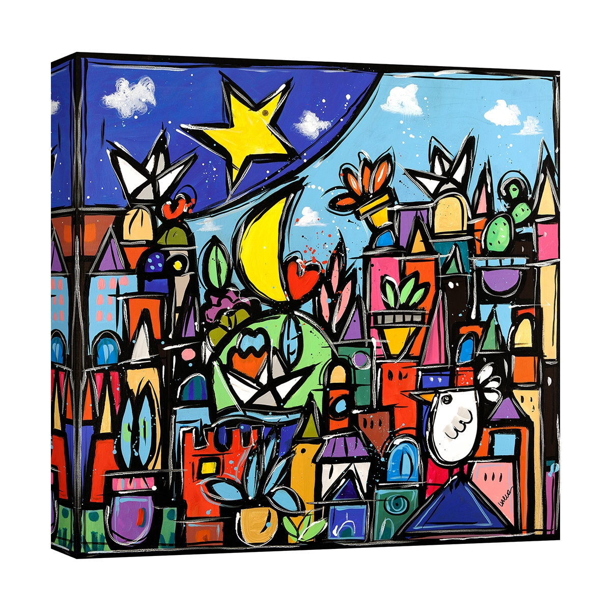 Stampa su tela quadro moderno paesaggio colorato Educatissimo Caos Wallas Promozione Stampa su tela quadro moderno paesaggio colorato Educatissimo Caos Wallas Promozione