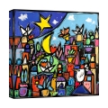 Stampa su tela quadro moderno paesaggio colorato Educatissimo Caos Wallas Promozione