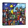 Stampa su tela quadro moderno paesaggio colorato Educatissimo Caos Wallas Promozione