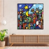 Stampa su tela quadro moderno paesaggio colorato Educatissimo Caos Wallas Vendita