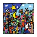Stampa su tela quadro moderno paesaggio colorato Educatissimo Caos Wallas Offerta