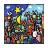 Stampa su tela quadro moderno paesaggio colorato Educatissimo Caos Wallas Offerta