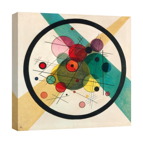 Stampa su tela astratta moderna Circles in a Circle Wassily Kandinsky Promozione