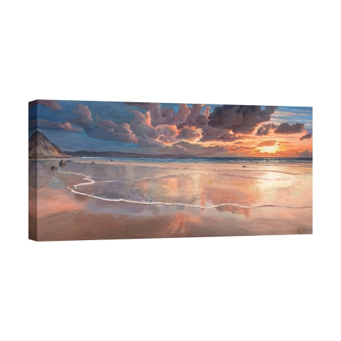 Quadro stampa su tela paesaggio marino Alba sul mare Adriano Galasso Promozione