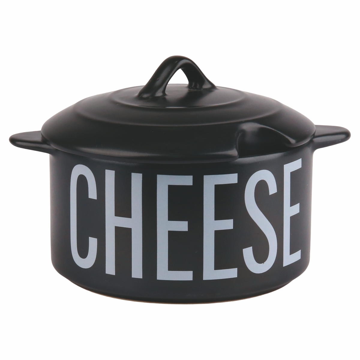 Formaggiera compatta in gres nero con coperchio 320 ml Bigismore Promozione